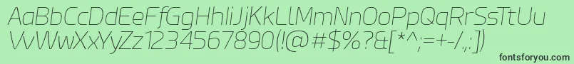 EsphimereThinItalic Font – Black Fonts on Green Background