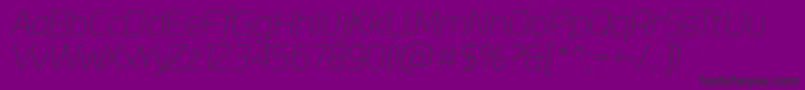 EsphimereThinItalic-fontti – mustat fontit violetilla taustalla