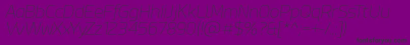 EsphimereThinItalic-Schriftart – Schwarze Schriften auf violettem Hintergrund