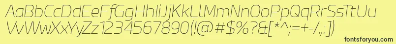 EsphimereThinItalic-Schriftart – Schwarze Schriften auf gelbem Hintergrund