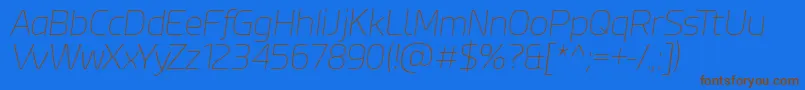 EsphimereThinItalic-fontti – ruskeat fontit sinisellä taustalla