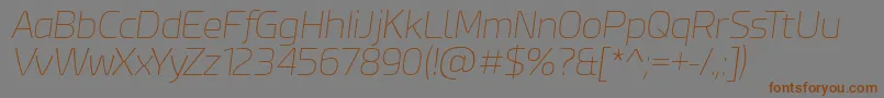 Шрифт EsphimereThinItalic – коричневые шрифты на сером фоне