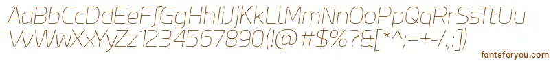 EsphimereThinItalic Font – Brown Fonts on White Background