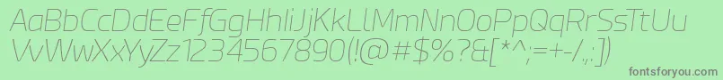 Шрифт EsphimereThinItalic – серые шрифты на зелёном фоне