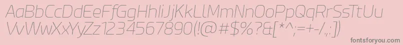 EsphimereThinItalic Font – Gray Fonts on Pink Background