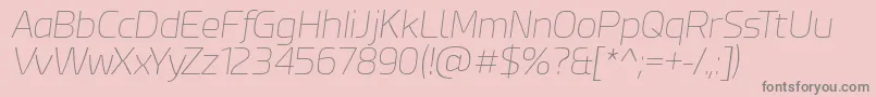 Шрифт EsphimereThinItalic – серые шрифты на розовом фоне