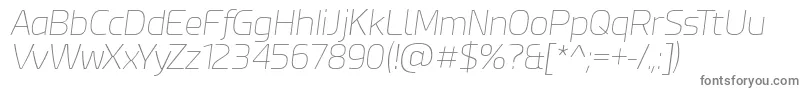 Шрифт EsphimereThinItalic – серые шрифты на белом фоне