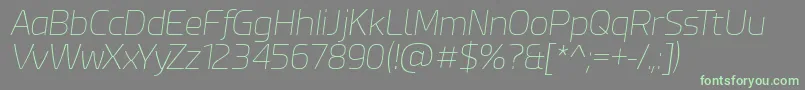 Fonte EsphimereThinItalic – fontes verdes em um fundo cinza