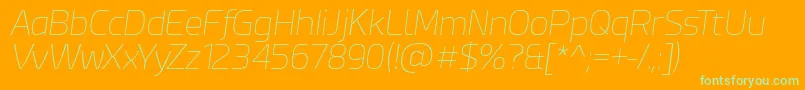 EsphimereThinItalic Font – Green Fonts on Orange Background
