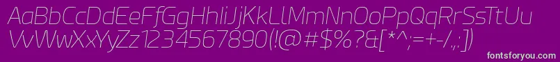 Шрифт EsphimereThinItalic – зелёные шрифты на фиолетовом фоне