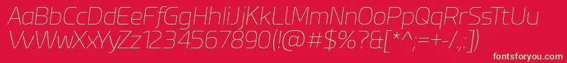 EsphimereThinItalic Font – Green Fonts on Red Background