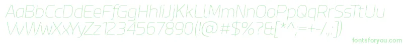 Шрифт EsphimereThinItalic – зелёные шрифты на белом фоне