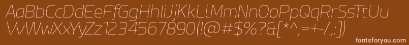Шрифт EsphimereThinItalic – розовые шрифты на коричневом фоне