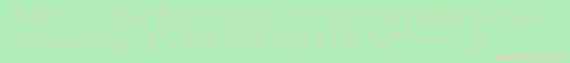 EsphimereThinItalic-fontti – vaaleanpunaiset fontit vihreällä taustalla