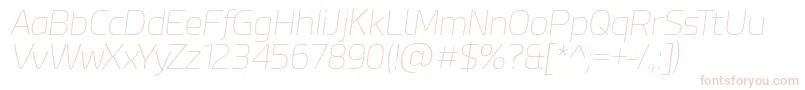 Шрифт EsphimereThinItalic – розовые шрифты на белом фоне