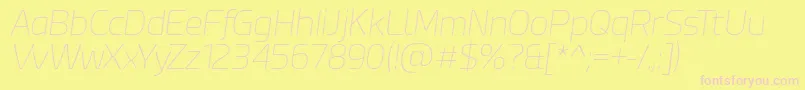 Шрифт EsphimereThinItalic – розовые шрифты на жёлтом фоне
