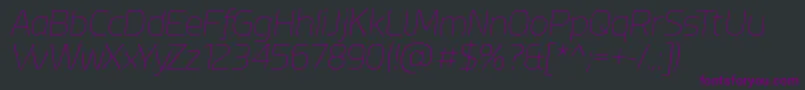 Шрифт EsphimereThinItalic – фиолетовые шрифты на чёрном фоне