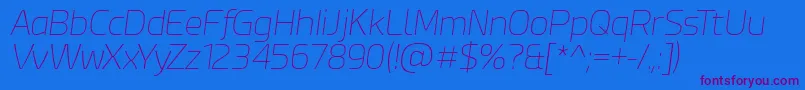 Шрифт EsphimereThinItalic – фиолетовые шрифты на синем фоне