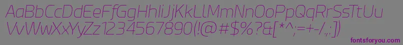 Шрифт EsphimereThinItalic – фиолетовые шрифты на сером фоне