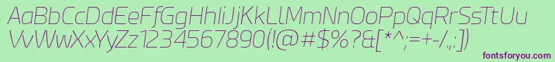 EsphimereThinItalic-fontti – violetit fontit vihreällä taustalla