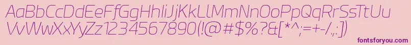 EsphimereThinItalic Font – Purple Fonts on Pink Background