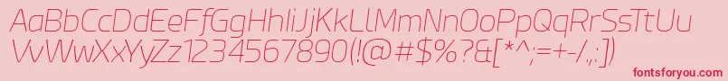Шрифт EsphimereThinItalic – красные шрифты на розовом фоне