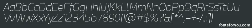 フォントEsphimereThinItalic – 白い文字