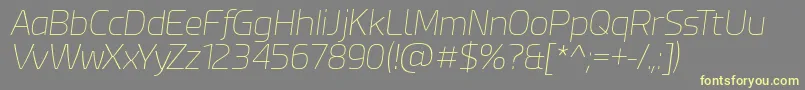 EsphimereThinItalic Font – Yellow Fonts on Gray Background