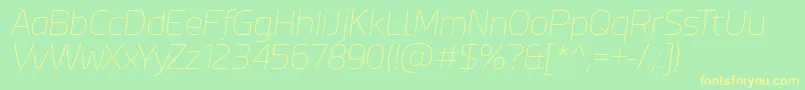 EsphimereThinItalic Font – Yellow Fonts on Green Background