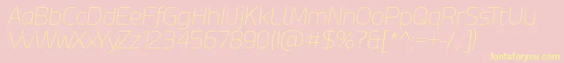 EsphimereThinItalic Font – Yellow Fonts on Pink Background