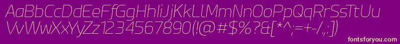 EsphimereThinItalic Font – Yellow Fonts on Purple Background