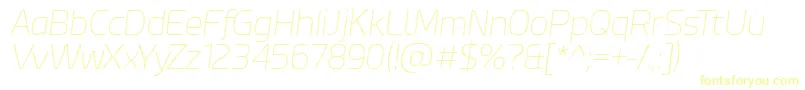 EsphimereThinItalic-fontti – keltaiset fontit