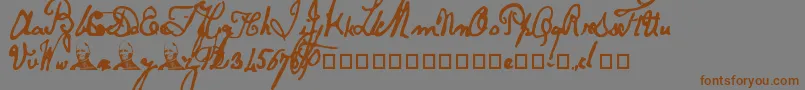 PapineauRegular Font – Brown Fonts on Gray Background