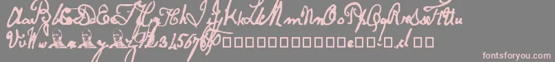 PapineauRegular Font – Pink Fonts on Gray Background