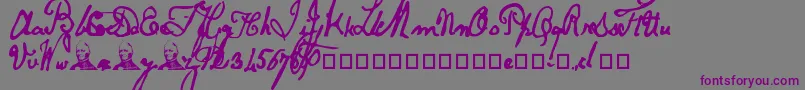 PapineauRegular Font – Purple Fonts on Gray Background