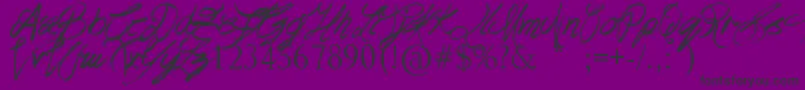 PrayingAngel Font – Black Fonts on Purple Background