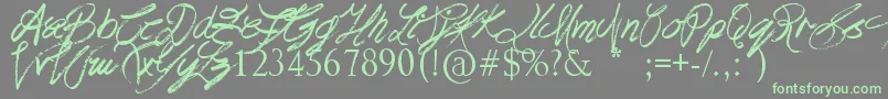 PrayingAngel Font – Green Fonts on Gray Background