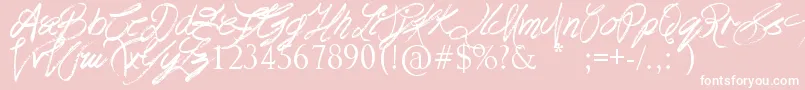 PrayingAngel Font – White Fonts on Pink Background