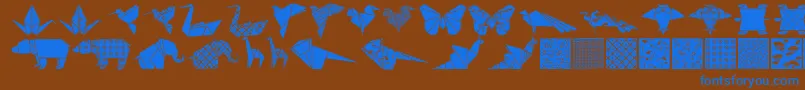 En savoir plus sur la police Origamibats Police Origamibats – polices bleues sur fond brun