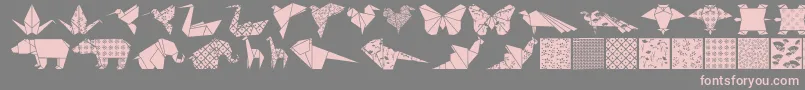 Origamibats Font – Pink Fonts on Gray Background