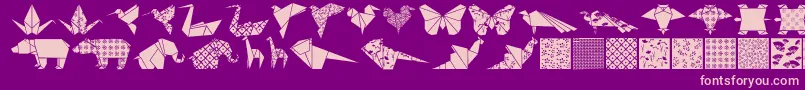 Origamibats Font – Pink Fonts on Purple Background