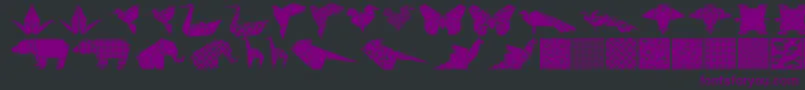 Origamibats Font – Purple Fonts on Black Background