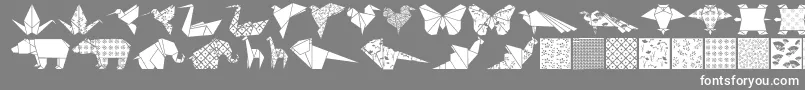 Origamibats Font – White Fonts on Gray Background
