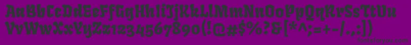 FrukturRegular-Schriftart – Schwarze Schriften auf violettem Hintergrund