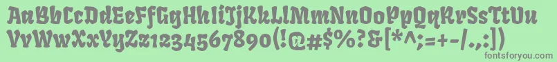 FrukturRegular Font – Gray Fonts on Green Background