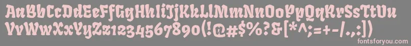フォントFrukturRegular – 灰色の背景にピンクのフォント