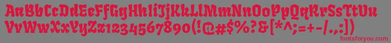 FrukturRegular Font – Red Fonts on Gray Background