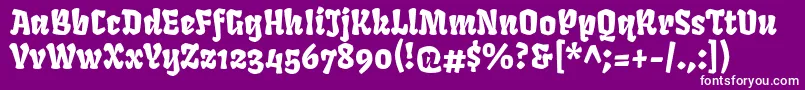 FrukturRegular Font – White Fonts on Purple Background