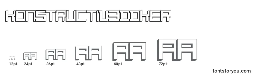 Konstructiv3DDker Font Sizes