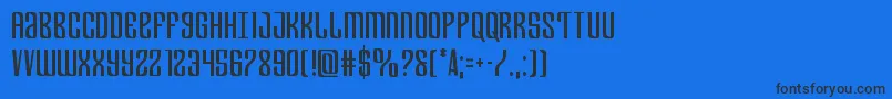 Czcionka Departmenthcond – czarne czcionki na niebieskim tle